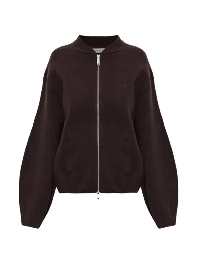 Gestuz Gzvictora Zip-up Cardigan In Brown