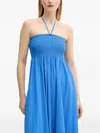 Gestuz Halterneck Maxi Dress In Blue