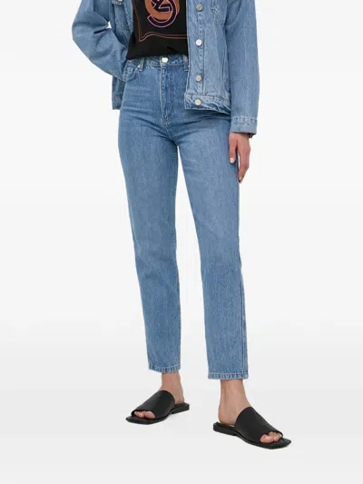 Gestuz High-waisted Jeans In Blue
