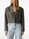 Gestuz Houndstooth Cropped Blazer In Multi