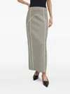Gestuz Houndstooth Panelled Skirt In Gray
