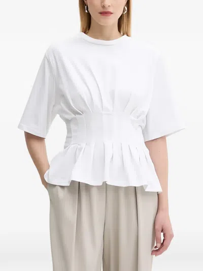 Gestuz Inez Pleated T-shirt In White