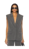 Gestuz Joelle Waistcoat In 灰色条纹