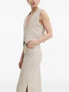 Gestuz Joellegz Pinstripe Vest In Neutral