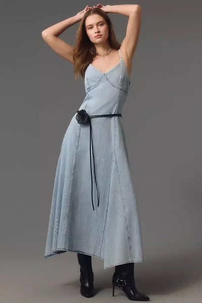 Gestuz Kaila Denim Midi Dress In Blue