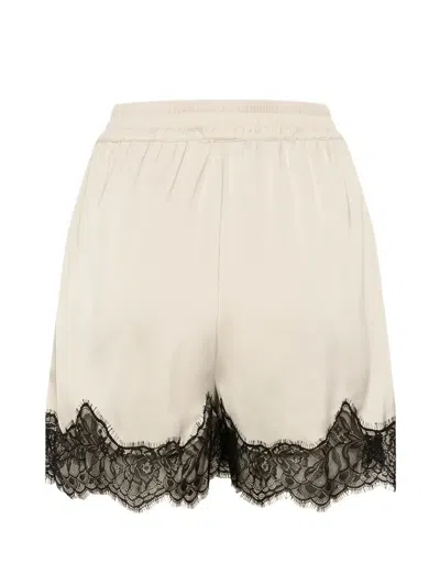 Gestuz Lalou Lace-trim Shorts In Neutral