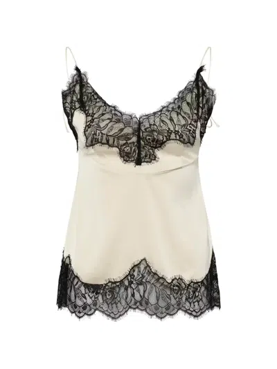 Gestuz Lalou Lace-trim Top In Neutral