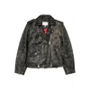 Gestuz Belted Leather Jacket In Black