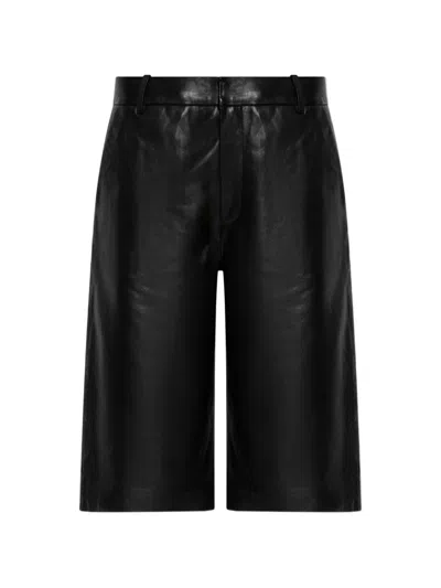 Gestuz Leather Shorts In Black