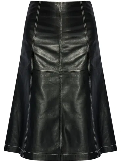 Gestuz Leather Skirt In Black