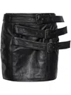 Gestuz Leather Skirt In Schwarz
