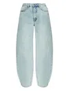 Gestuz Logo-patch Jeans In Blue