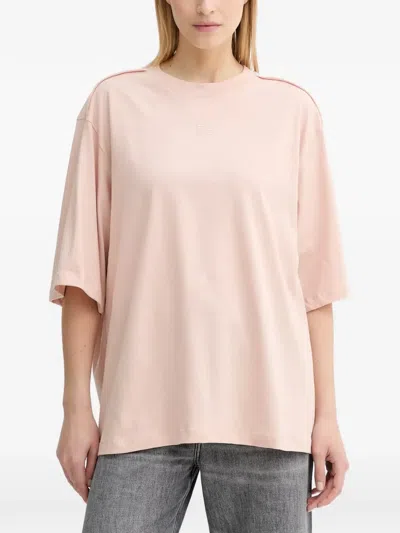 Gestuz Logo-embroidered T-shirt In Neutral