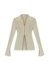 Gestuz Metallic-effect Split-cuff Top In Multi
