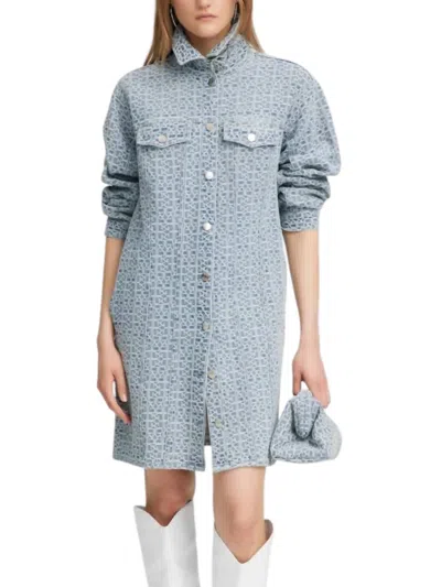 Gestuz Nilagz Dress In Iceblue Logo In Multi