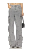 Gestuz Nynne Cargo Pants In Light Grey Wash