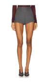 Gestuz Paula Melange High Waisted Hot Short In 深花灰色