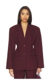 Gestuz Paula Waist Blazer In Burgundy