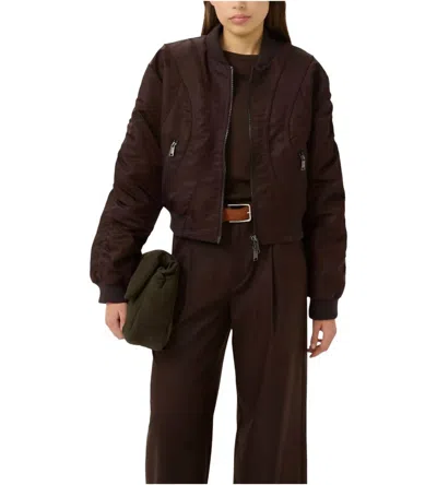 Gestuz Philina Bomber Jacket In Mole In Brown