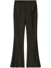 Gestuz Pinstriped Flared Trousers In Black