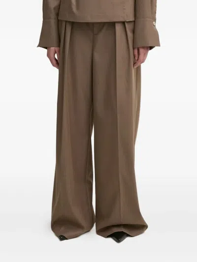 Gestuz Pleated Trousers In Brown