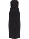 Gestuz Rhinestone-embellished Midi Dress In Black