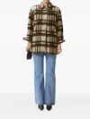 Gestuz Rina Check Woven Single-breasted Coat In Multi