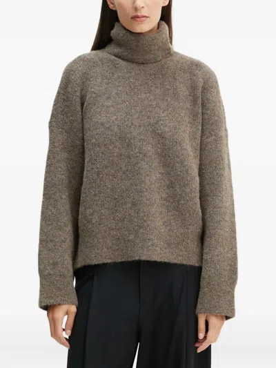 Gestuz Roll-neck Sweater In Brown