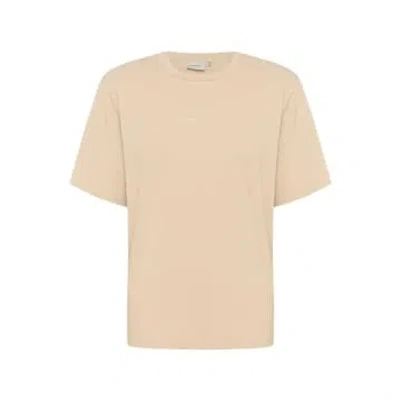 Gestuz Samurillygz Embroidered Tee Island Fossil In Neutral