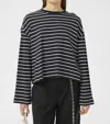 Gestuz Siba Top In White/black In Black
