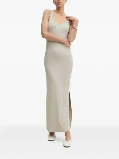 Gestuz Side-split Maxi Dress In Gray