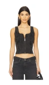 Gestuz Similina Top In Dark Grey Washed
