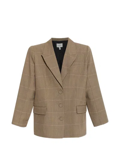 Gestuz Single-breasted Blazer In Brown