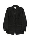 Gestuz Single-breasted Notched-lapels Blazer In Black