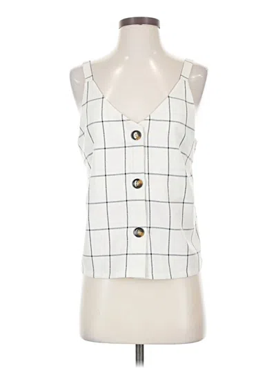 Pre-owned Gestuz Sleeveless Blouse In White