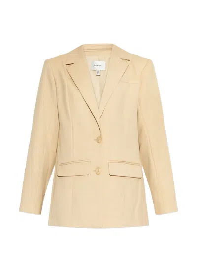 Gestuz Stacy Pocket Button Blazer In Yellow