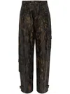 Gestuz Straight-leg Leather Trousers In Black