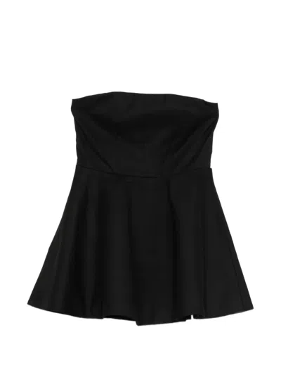 Gestuz Strapless Fit Flare Top In Black
