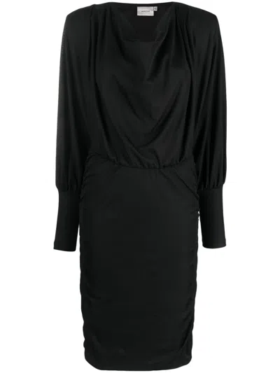 Gestuz Uminagz Cowl-neck Minidress In Black