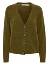 Gestuz V-neck Cardigan In Green