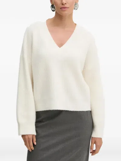 Gestuz V-neck Sweater In Neutral