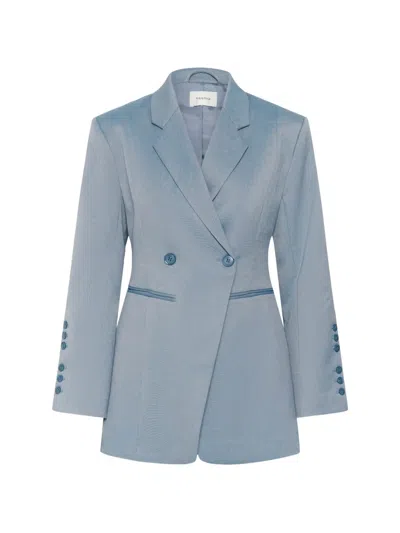 Gestuz Wendi Double-breasted Blazer In Blue