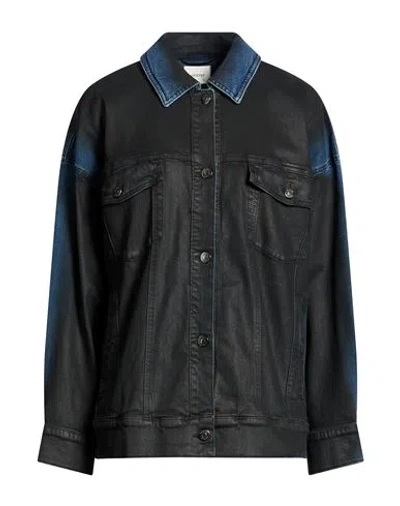 Gestuz Woman Denim Outerwear Black Size M/l Cotton, Elastane