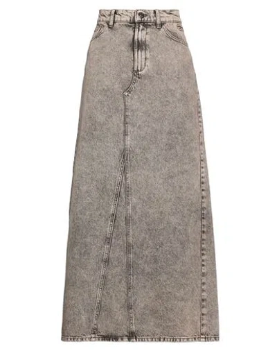 Gestuz Woman Denim Skirt Black Size 8 Organic Cotton In Brown