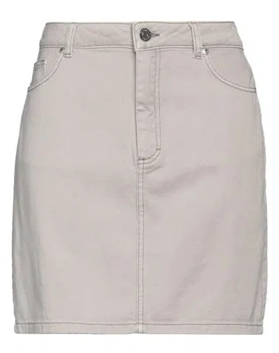 Gestuz Woman Denim Skirt Light Grey Size 6 Cotton