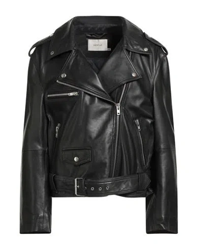 Gestuz Woman Jacket Black Size 10 Sheepskin