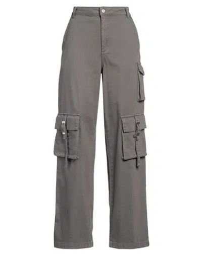 Gestuz Woman Jeans Lead Size 8 Cotton, Elastane In Grey