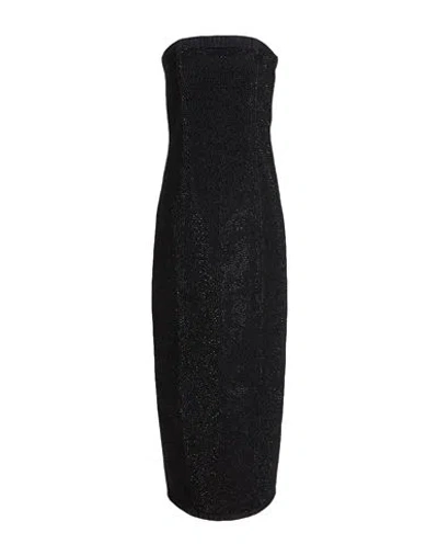 Gestuz Woman Midi Dress Black Size 6 Polyester, Elastane