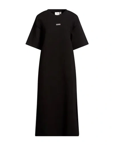 Gestuz Woman Midi Dress Black Size L Organic Cotton, Polyester, Elastane