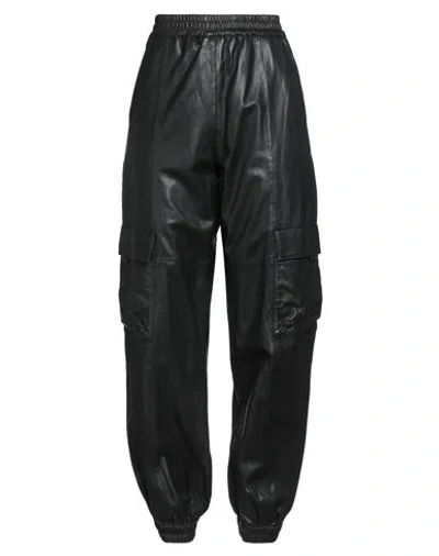 Gestuz Woman Pants Black Size 8 Lambskin